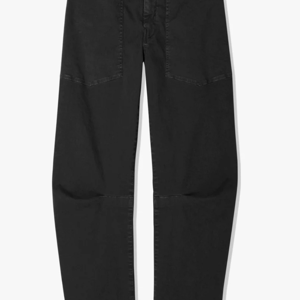 Nili Lotan Shon Carbon color Barrel Pants